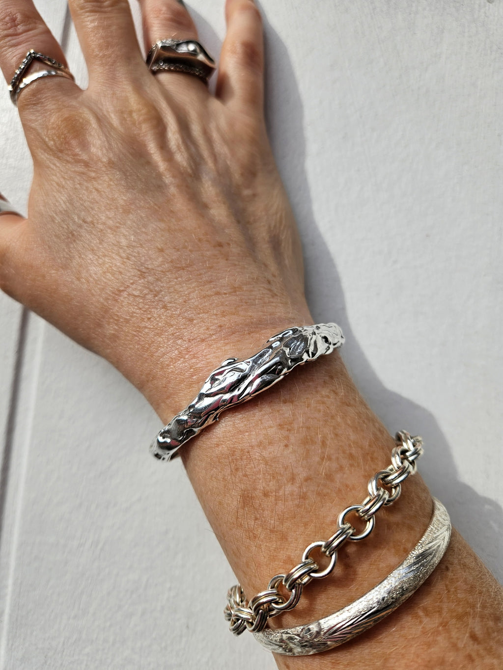Wave Cuff - Silver