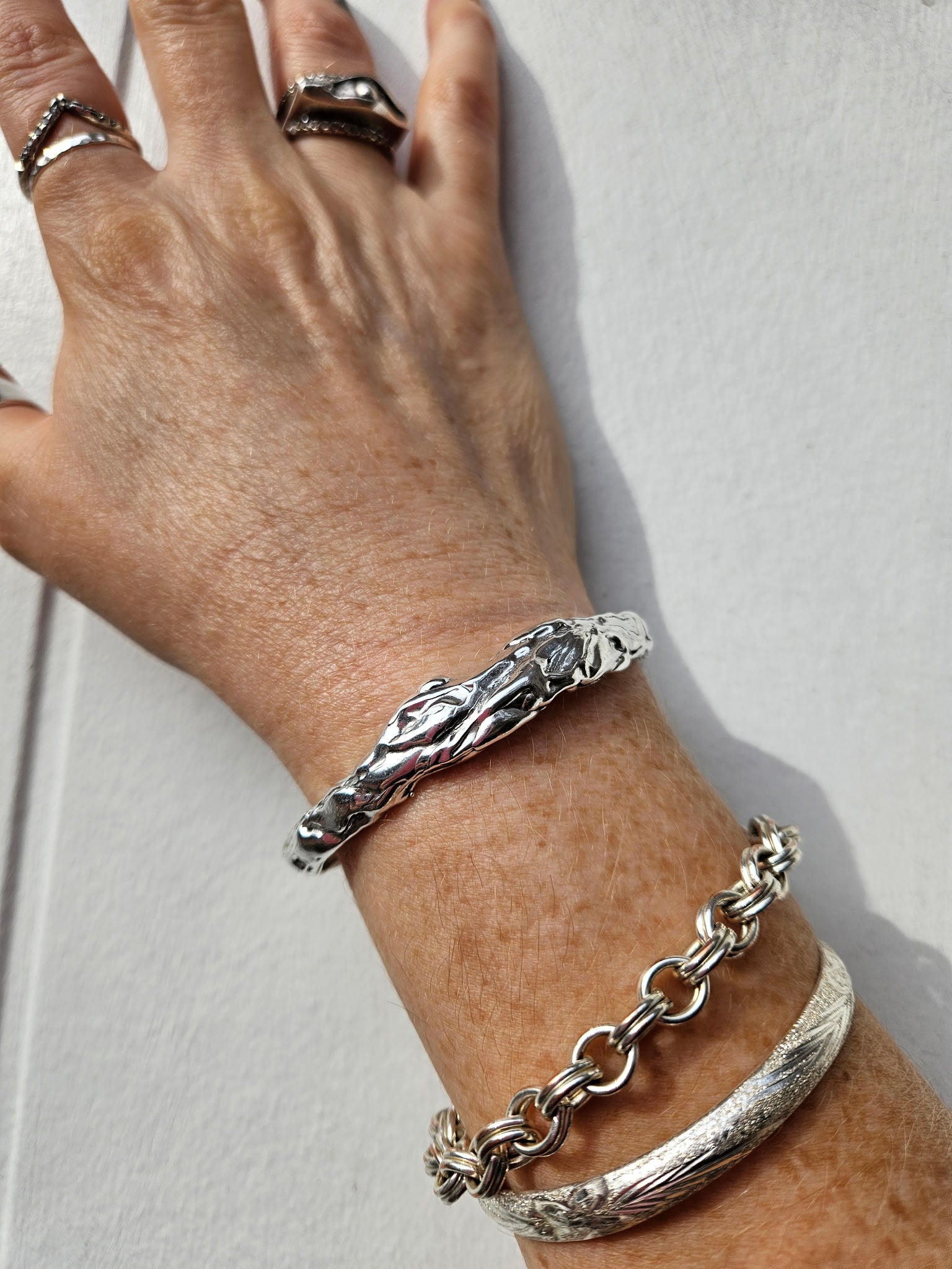 Wave Cuff - Silver