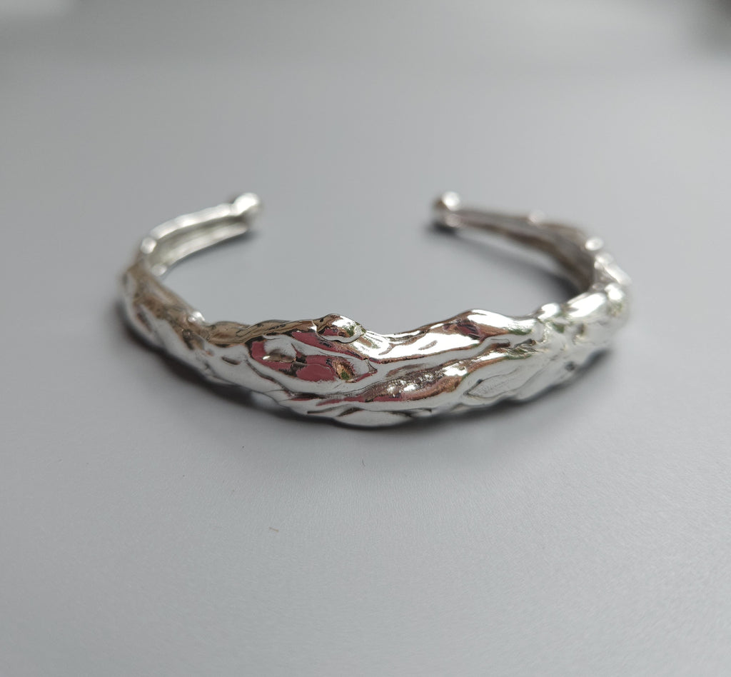 Wave Cuff - Silver