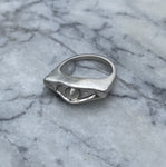 Silver Eye Signet Ring